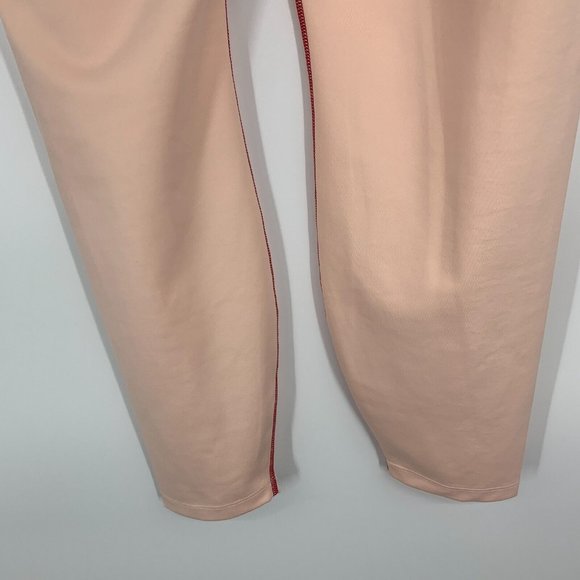 Nike One Training Leggings Red Pink Mid Rise Full Length - Picture 9 of 9